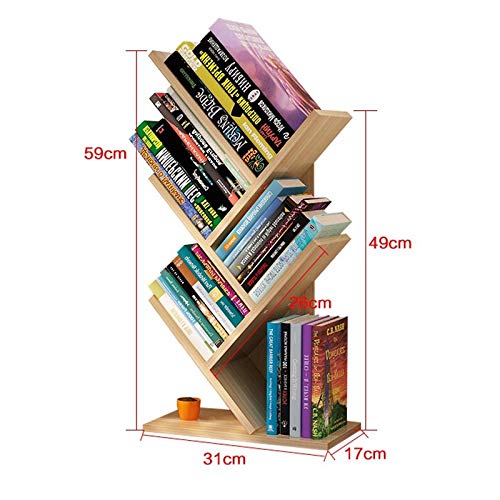 NXYJD Bookshelf Tree Bookshelf Bookshelf Display Rack Storage Magazine Rack,Used for Books, Magazines, Used in Living Room, Home Office