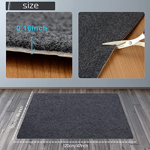 Office Chair Mat for Hardwood Floor, 55" × 35" Office Gaming Computer Desk Chair Mat, Dirt Resistant & Easy to Clean Dark Gray