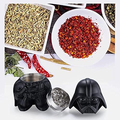 Star Wars Herb Grinder ,Darth Vader Grinder, 3piece Zinc Alloy Metal Grinder for Dry Herb and Spice