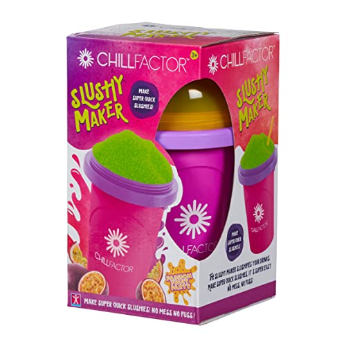 Character Options 07954 ChillFactor Passion Fruit Party-Reusable, Homemade Squeeze Cup slushy Maker Kitchen Toys