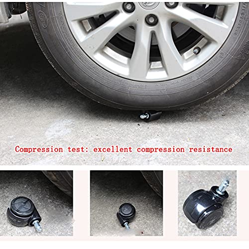 SKOAJAS Plate Casters 5 Furniture Castor Wheels stem M11 for Office Chair 2 inches Heavy Duty 200kg Silent PU with Brake Swivel casters for Table