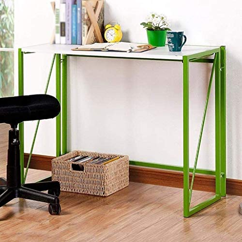 LUKEO Creative Folding Desk, Stylish Learning Computer Desk Home Desk Writing Desk Long, Green