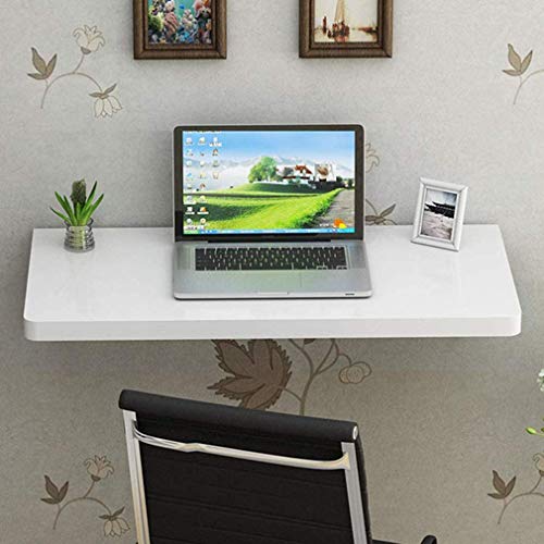 MYYINGELE Folding Wall Mounted Workbench Drop Leaf Table, for Small Spaces Desk Office Home Kitchen Solid Wood Dining Table Computer Desk for Kit