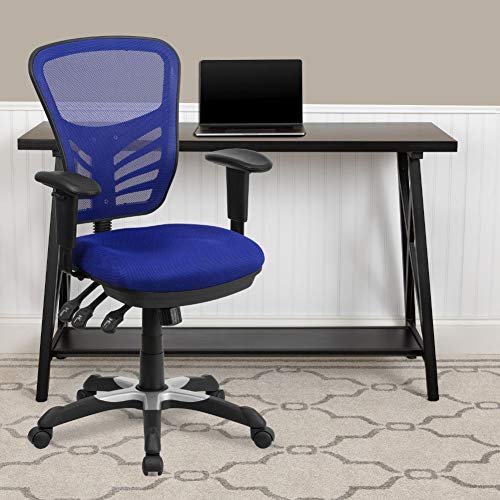 Flash Furniture Office Chair, Metal, Blue, 68.58 x 64.77 x 112.4 cm