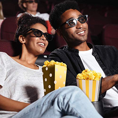 JAVOUKA 20 x Popcorn Bags, Paper Bags, Popcorn Boxes for Party Snacks, Sweets, Popcorn and Gifts Bags - Blue + Pink