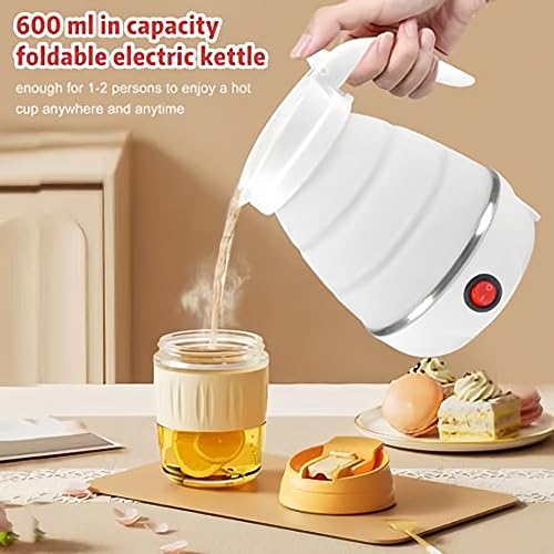 Outdoor Mini Folding Kettle Portable Silicone Kettle Boil Water Tool Electric Kettle Camping Accessories for Travel Accessories