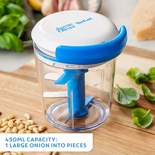 Jamie Oliver by Tefal K1644344 Chop & Shaker | without electricity | Capacity: 450ml | Multi chopper | Universal chopper for vegetables, fruit, o