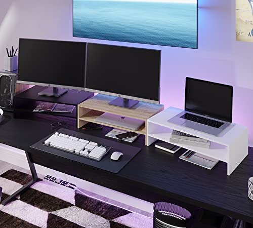 ComfortCove Monitor Stand, 2 Tiers Computer Monitor Riser, Laptop Stand, Computer Stand, Printer Stand with Storage Shelf, ideal for your Home Of