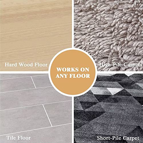 Natsukage Glass Chair Mat, 36" Round x 1/4" Thick Tempered Glass Office Chair Mat for Carpet or Hardwood Floor - Effortless Rolling, Easy to Clea