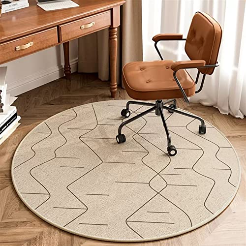 Liveinu Round Office Chair Mat for Hardwood & Tile Floor, Computer Chair Mat, Desk Chair Mat, Anti-Slip Floor Protector for Home Office, green, d