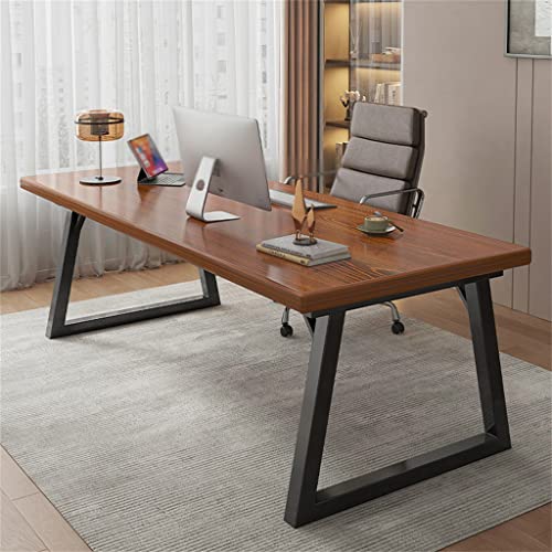 SDFGH Solid Wood Computer Desk Desktop Office Desk Home Writing Desk Lamp Double (Color : D, Size : 100CM)
