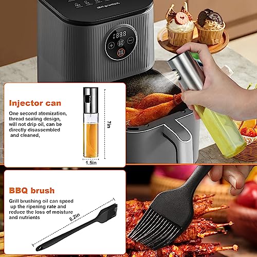 Air Fryer Accessories, 14 PCS Ninja Air Fryer Accessories Set for Ninjas AF300UK AF400UK - Ninja Air Fryer Silicone Liner, Air Fryer Rack, Oil Br