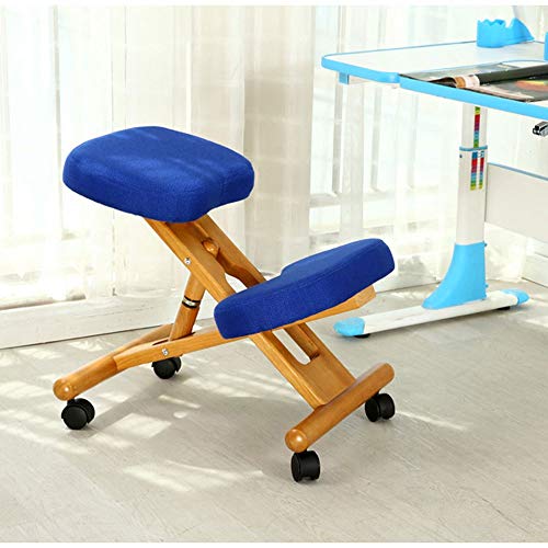 WALNUT Ergonomic Kneeling Chair With Caster Stool Wood Office Posture Support Furniture Ergonomic Wooden Chair Balancing Body Back Pain (Color :