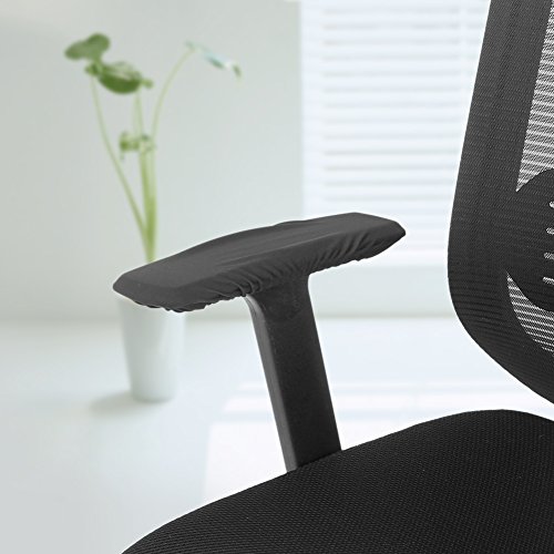 GOTOTOP 1 Pair Office Chair Armrest Covers, Elastic Chair Protector Removable Chair Armrest Cover Chair Arm Pad for Home Office(Black)