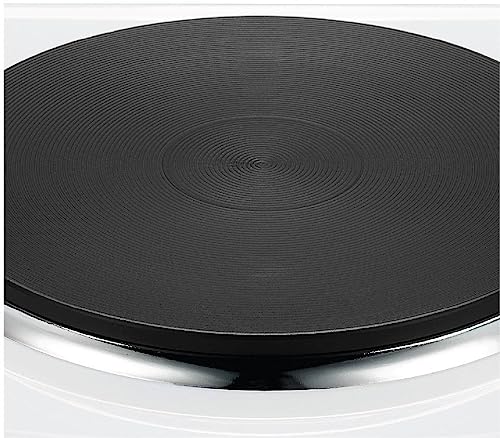 Silva Homeline Double Electric Hob/Cooking Plate DK 2018 - Twin Cast Iron Rings - 2250W – 18cm + 15cm Diameter - Portable Counter-top Design - Wh