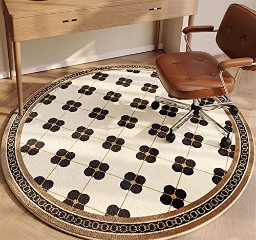 Liveinu Office Chair Mat for Hardwood & Tile Floor, Round Computer Gaming Rolling Chair Mat, Under Desk Low-Pile Rug, Large Anti-Slip Floor Prote