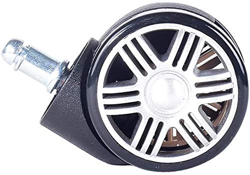 GTYT Office Chair Casters M11 Stem Universal Swivel Double Wheel Silent Rubber Furniture Computer Chair Replacement Wheels For Wooden Floor Carpe