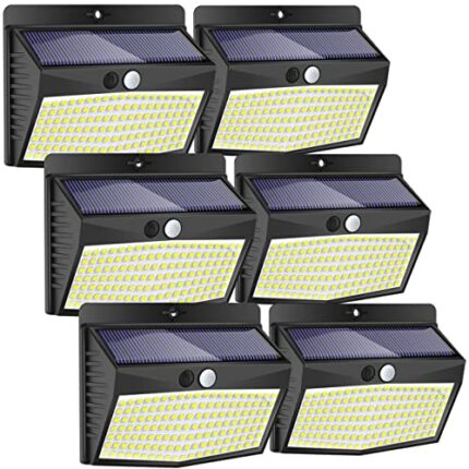 [6 Pack] 138 LED Security Lights Motion Sensor with 3 Lighting Modes, Solar Powered Lights Waterproof Wall Lights Outdoor for Fence Garden Yard G