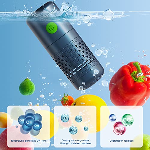 Fabenix Fruit and Vegetable Washing Machine,Fruit Vegetable Purifier Fruit and Vegetable Cleaner, Capsule Shape Fruit & Vegetable Cleaner Machine