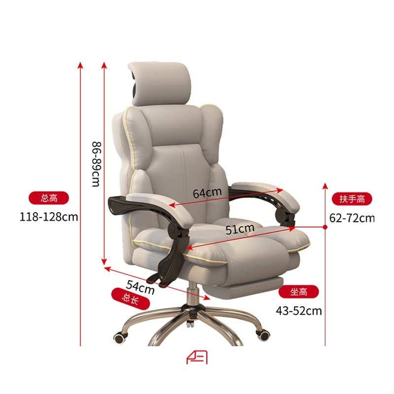 SDFGH Computer Chair Home Boys And Girls Can Adjust The Live Gaming Chair Boss Chair Lazy Swivel Office Chair