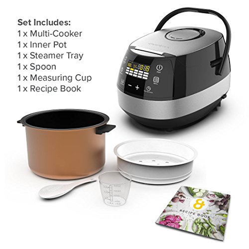 Drew&Cole CleverChef 14-in-1 Intelligent Digital Multi Cooker, Aluminum, 860 W, 5 Litre, Chrome