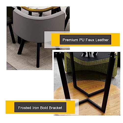 Simple Kitchen Dining Table Set 1 Table 4 Chairs Meetings Negotiation Table 90cm,Reception Round Table Set, Office Conference Table Bar Balcony B
