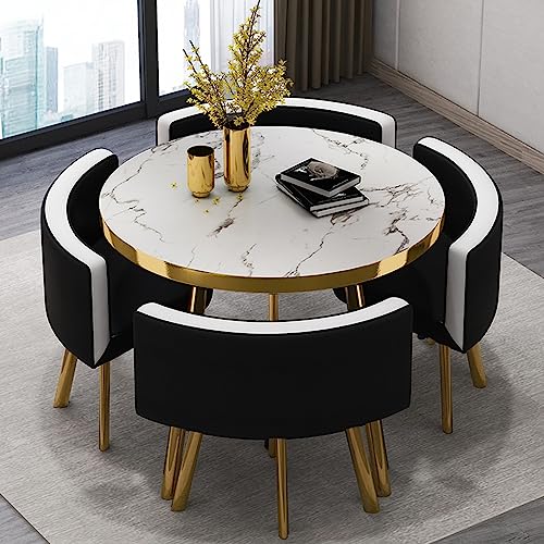 Office Reception Room Club Table and Chair Set Reception Table and Chair Combination Negotiation Table Office Shops Meetings Small Round Tables O
