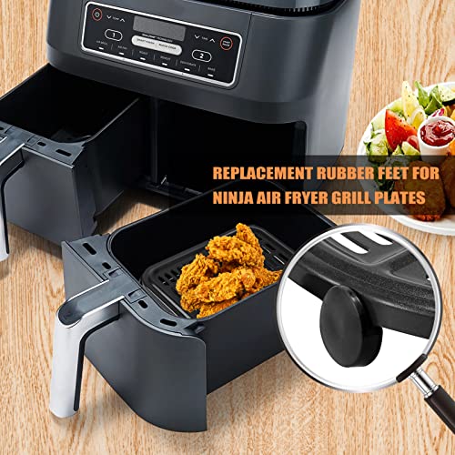 Air Fryer Rubber Bumpers for Ninja Foodi Airy Fryer, 8 PCS Food Grade Air Fryer Replacement Parts Silicone Feet Tabs Tips Accessories for Ninja F