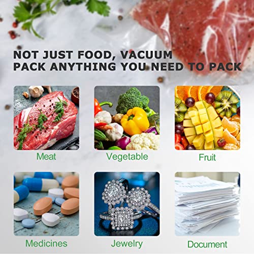 Anysea Vacuum Sealer Rolls Vacuum Sealer Bags: 6 Roll 15|20x2|28x3| x300 cm| BPA-Free | Heavy Duty Embossed | Vacuum Seal Food Bags, Food Sealer