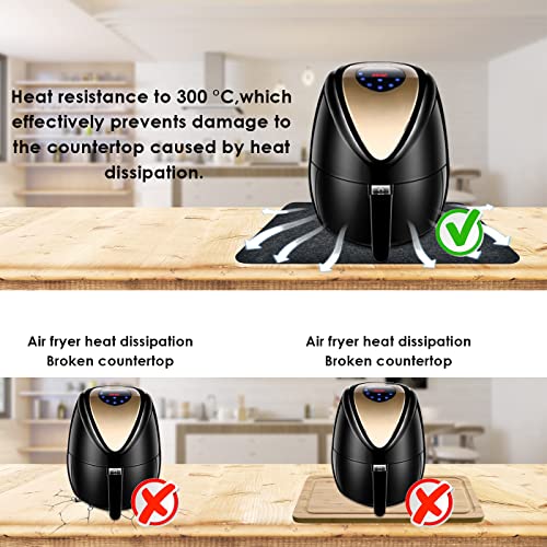 Heat Resistant Mat, TMBMLPP 2Pcs Heat Resistant Mat for Air Fryer, Kitchen Appliance Non-Slip Mat, Air Fryer Mat,Air Fryer Heat Resistant Mat, Ki