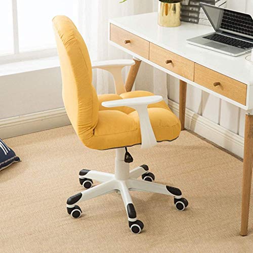 LZQDM Office chair-Home Chair Comfortable High Rebound Sponge PadErgonomic Backrest Fixed Armrest