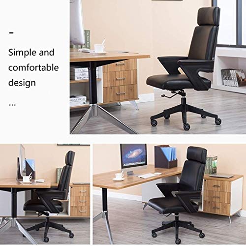 LZQDM Executive Office Ergonomic Heavy Duty Computer Bonded Leather Adjustable Desk Chair Office Desk Chair Leather Executive Conference Task Cha