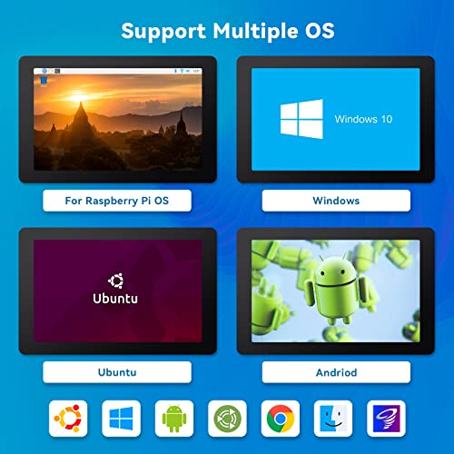 SUNFOUNDER Raspberry Pi 10 Inch Touch Screen 10.1" HDMI 1280x800 IPS LCD Touchscreen for RPi 400 4 Model B 3 Model B+ 3B 2B LattePanda Beagle Bon