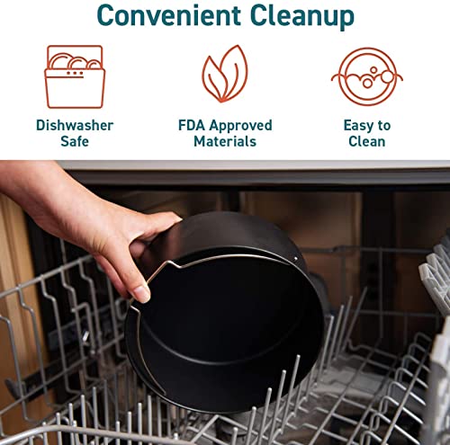 COSORI Air Fryer Accessories Set, Fit All of Brands 5.5 L, Pack of 6 Including Cake Pan/Pizza Pan/Metal Holder/Multi-Purpose Rack with Skewers/Si