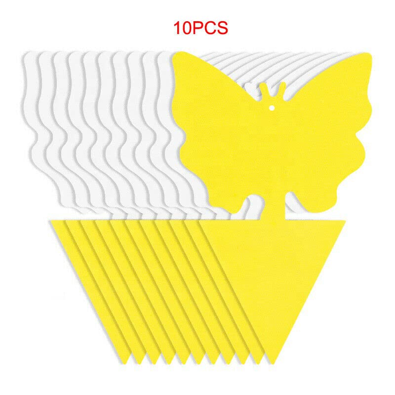 30Pcs Yellow Sticky Fly Trap Paper Fruit Flies Insect Aphids Glue Catcher Bug White Flies, Mosquitos, Fungus Gnats Indoor Outdoor Hanging Trapper