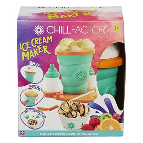 ChillFactor Ice Cream Maker with rapid freeze technology Make homemade ice cream in minutes Freeze Squeeze Enjoy Children's Kitchen toy for boys