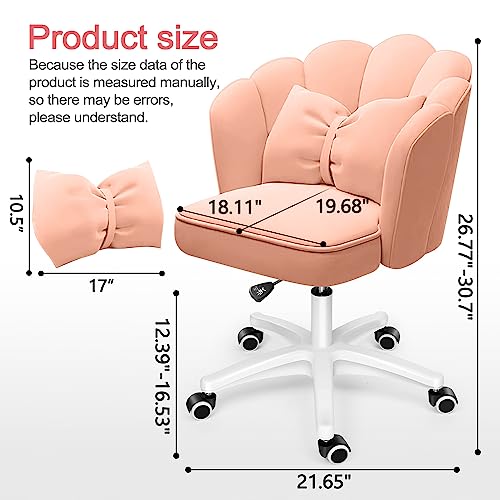 Office Chair Cute Petal Desk Chair, Modern Fabric Home Butterfly Chairs Height Adjustable Chair Makeup Chairs Computer Chairs