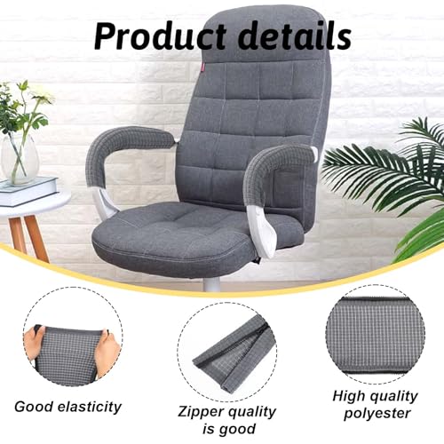 Office Chair Armrest Covers, Stretch Chair Armrest Covers, Zipper Chair Slipcover, Office Removable Arm Rest Covering, Office Seat Hand Rest Prot