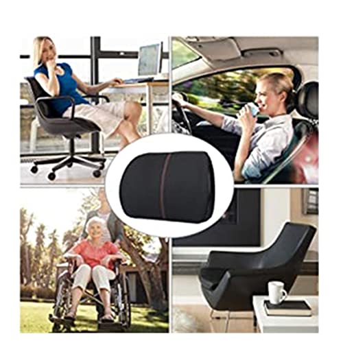 HUARXUNEG Comfortable lumbar support pillow with ergonomic design and memory foam, back support for back pain relief, suitable for office chairs,