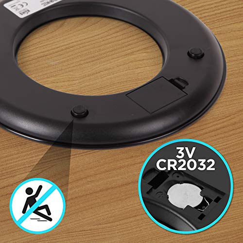 Duronic Kitchen Scales with Bowl KS7000 10kg | for Postal Baking weighing scale| 1.5L Black Digital Display | Add & Weigh Tare | 1g Precision