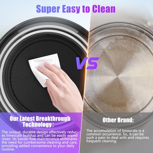 Haooair Kettle, 1.5 Liter Electric Kettle with 7 Colored Lights, Easy to Clean Glass Kettle, Fast Boil Quiet, BPA-Free, Boil-Dry Protection