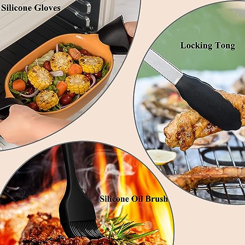 Air Fryer Accessories, Ranedo 8 PCS Accessories for Ninja Air Fryer Dual AF300UK AF400UK and 7.6L-9.5L Dual Air Fryer, Silicone Air Fryer Liners&