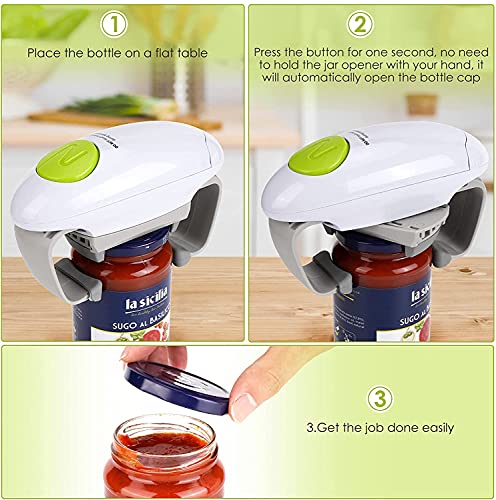 Chulovs Electric Jar Opener, Kitchen Gadget Strong Tough Automatic Jar Opener for New Sealed Jars,The Hands Free Jar Opener with Less Effort to O