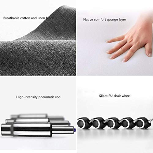 Mu Computer Chair,Home Office Chair Reclining Ergonomic Swivel Chair Boss Lift Chair Study Chair Sit-Back Combination Bearing 300Kg,Gray,70 * 70