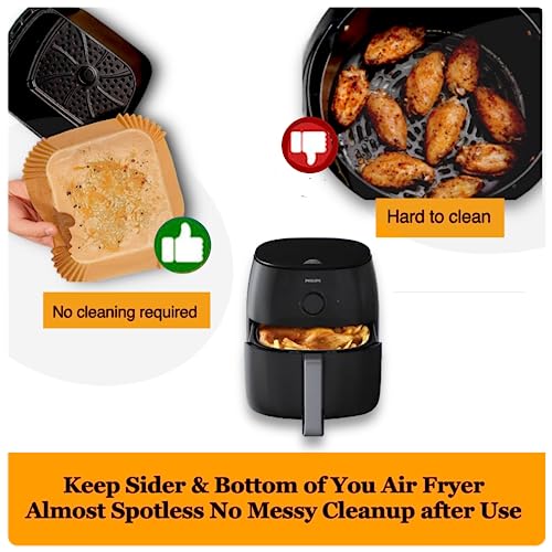 Ambrosia Designs 100pcs Air Fryer Liners Disposable for Ninja Dual Air Fryer, Air Fryer Accessories, Oil-Proof, Water-Proof, Food Grade Parchment