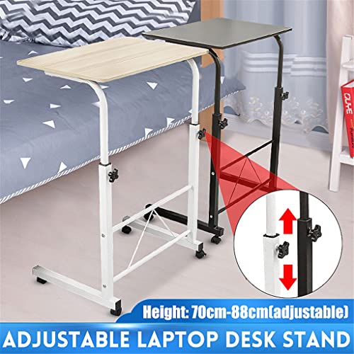LIRUXUN Height Adjustable Computer Game Desk for Bedroom Laptop Desks Movable Lifting Study Table Wooden Tables Home Furniture (Color : D, Size :
