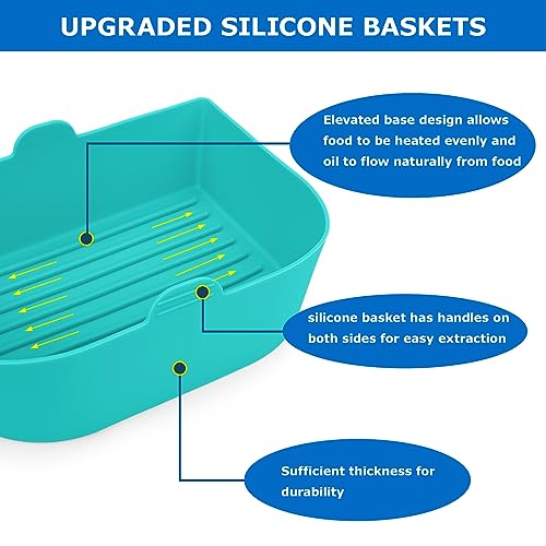 Silicone Liner for Ninja OG751BRN/OG701- Combo Crisper Basket Liner Non-Stick for Ninja woodfire Outdoor Grill Accessories Dishwasher Safe
