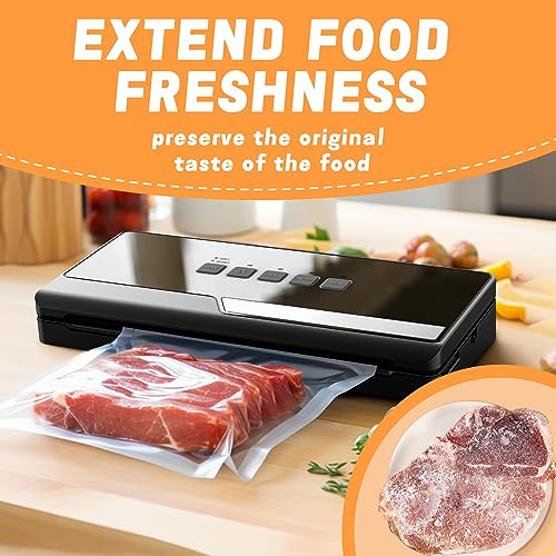 ELECCI Vacuum Sealer - Automatic Vacuum Sealer Machine with DRY & MOIST Modes for Food Preservation, Multifunctional Food Vacuum Sealer Machine w