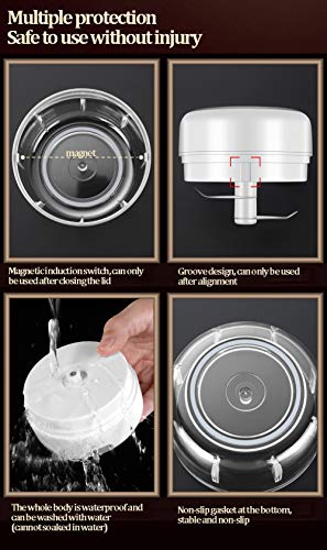 Electric Mini Garlic Chopper, Seasoning and Spice Chopper, Portable Ice Crusher Food Processor, Used for Chilli Pepper Vegetable Nut Meat