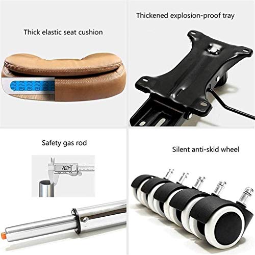 HJW Office Desk Chair Adjustable High Back Ergonomic Computer Recliner Home Office Chairs with Footrest Armchair